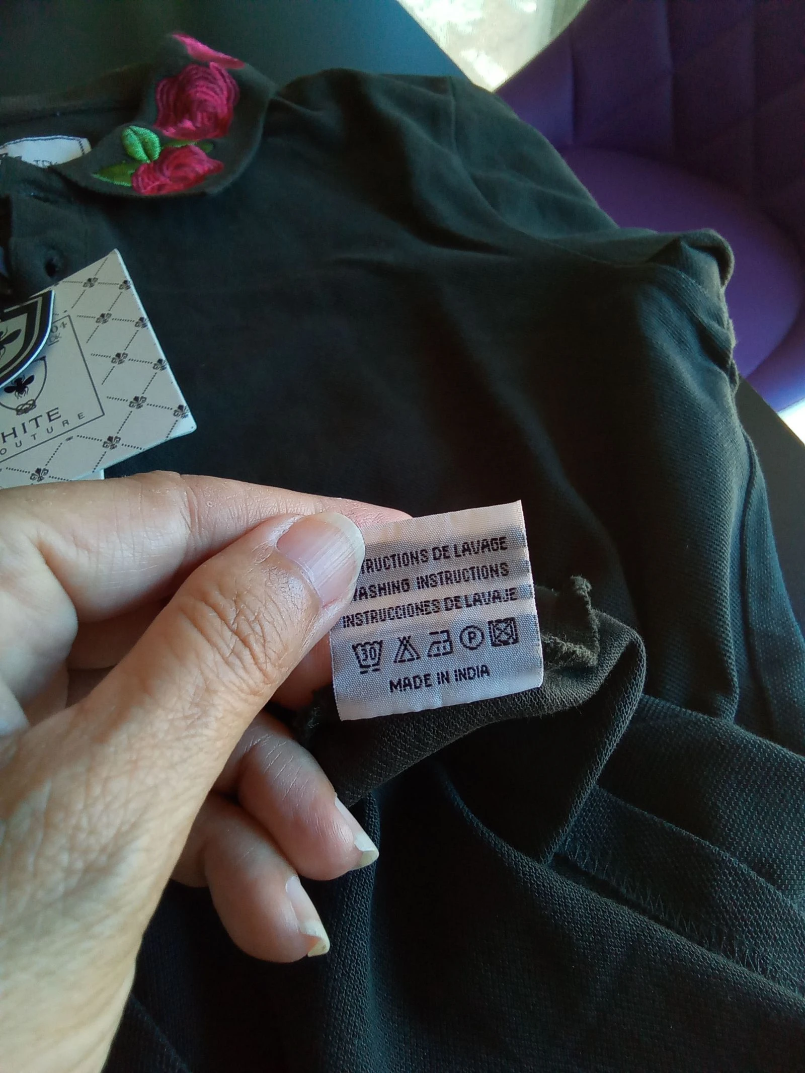 Nieuwe geborduurde herenpolo met labels – photo 6
